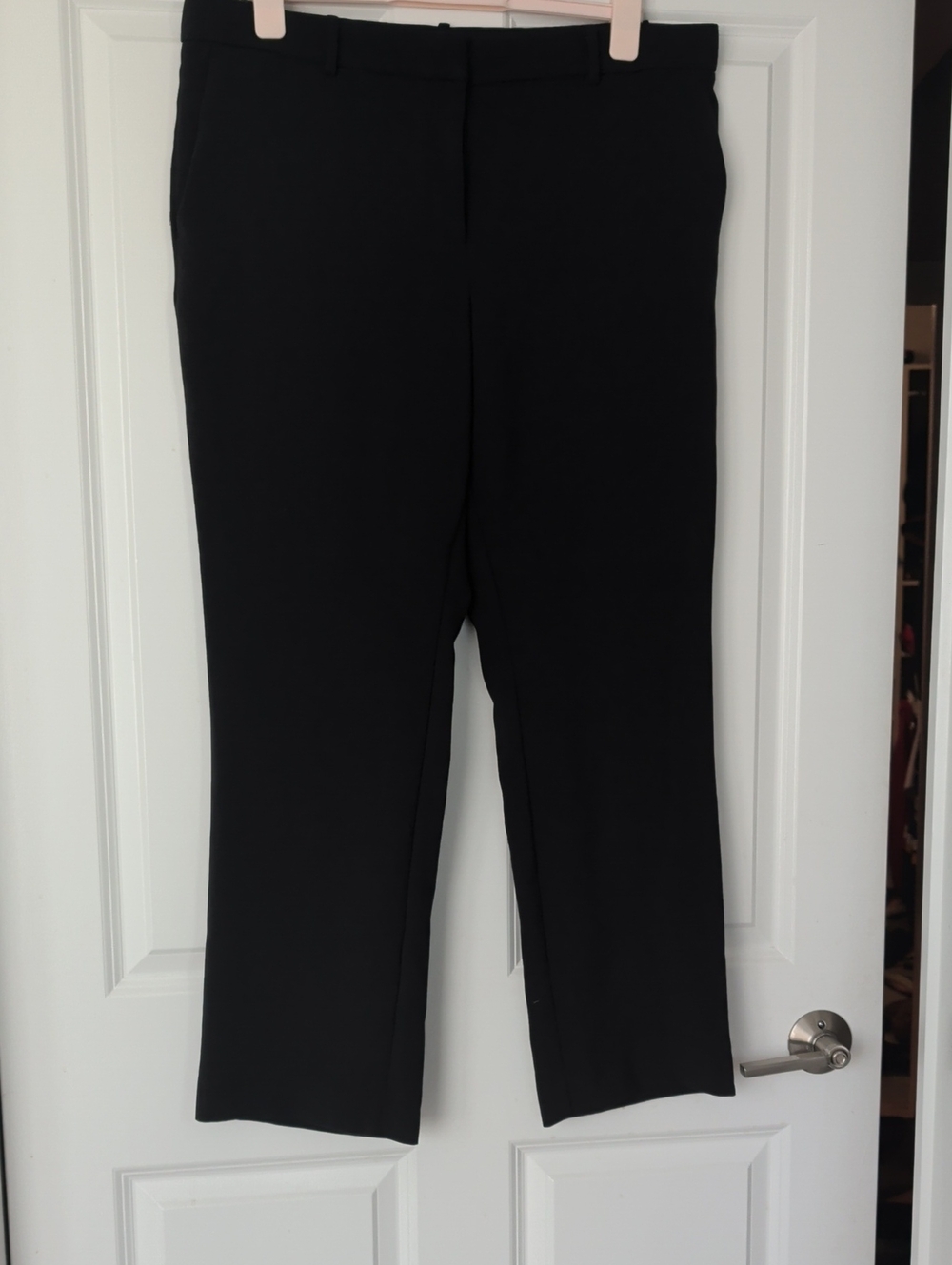 Ann Taylor Black Straight-Leg Trousers